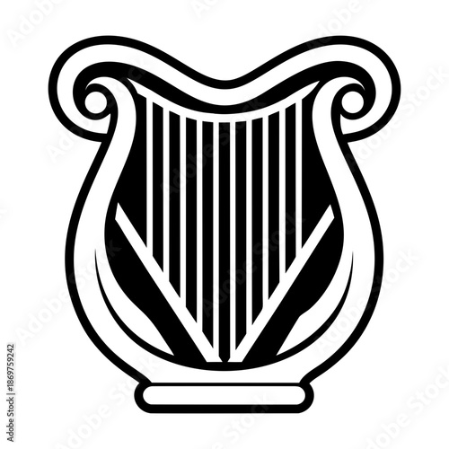  Old Lyre Glyph Style Icons