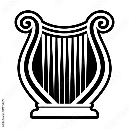  Old Lyre Glyph Style Icons