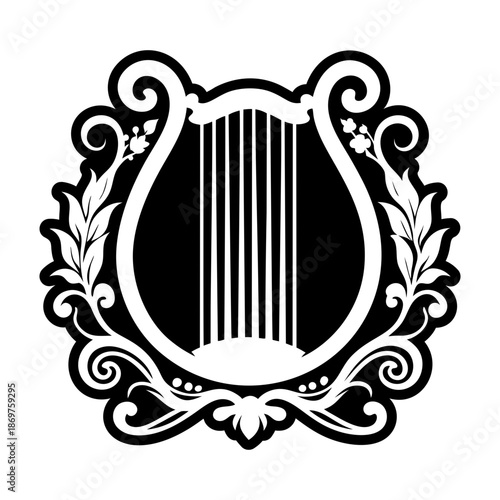 Glyph Style Old Lyre Symbols
