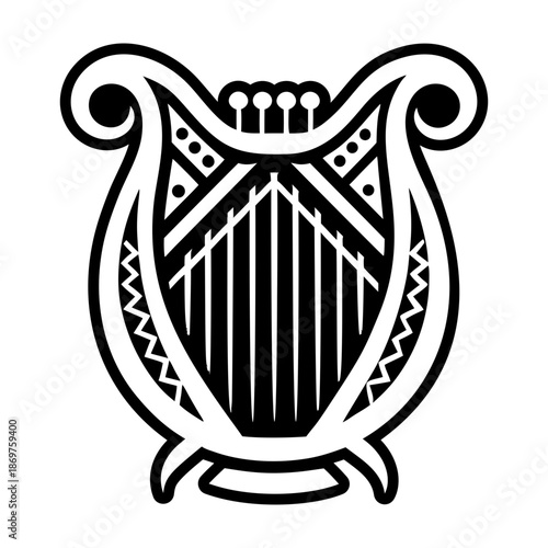 Glyph Style Old Lyre Symbols
