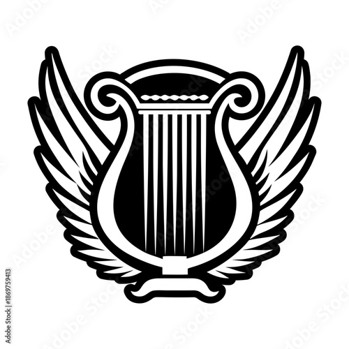 Glyph Style Old Lyre Symbols