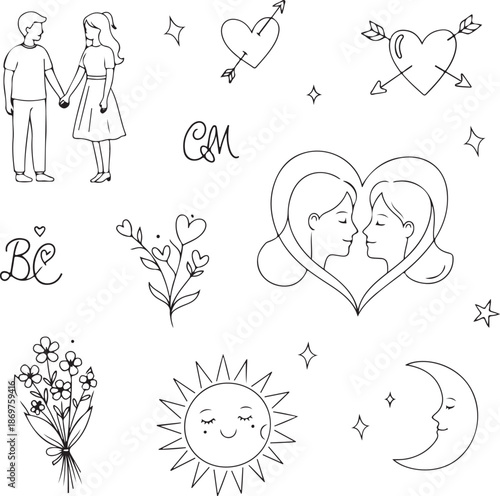 Collection of valentine's day icons