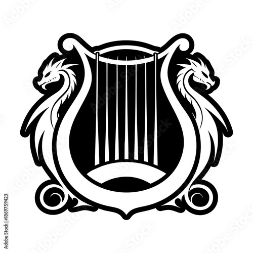 Glyph Style Old Lyre Symbols