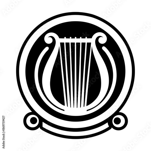 Glyph Style Old Lyre Symbols
