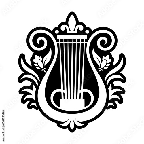 Glyph Style Old Lyre Logos