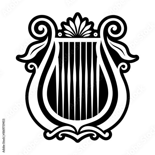 Glyph Style Old Lyre Logos