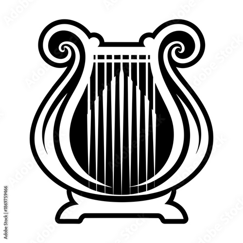 Glyph Style Old Lyre Logos