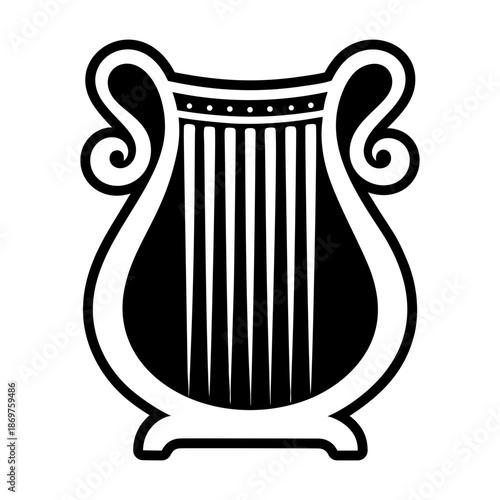Glyph Style Old Lyre Logos