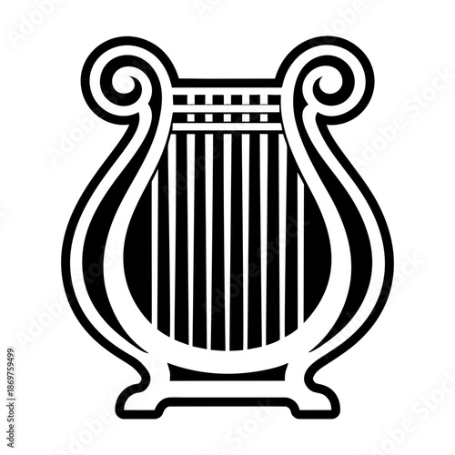 Glyph Style Old Lyre Logos