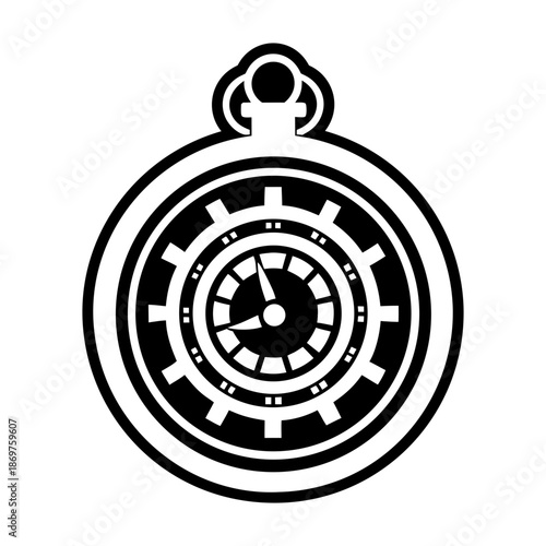 Pocket Watch Glyph Style Logos