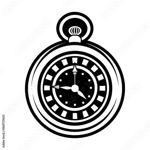 Pocket Watch Glyph Style Logos