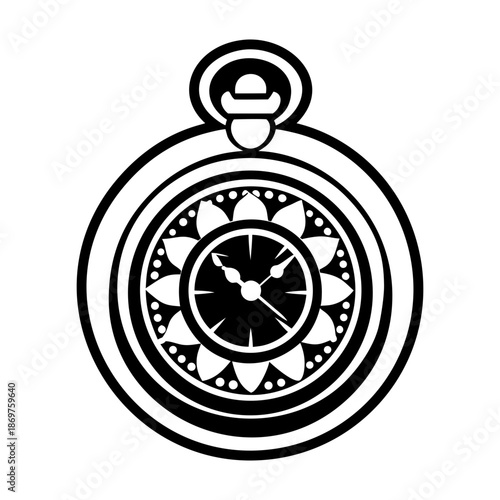 Pocket Watch Glyph Style Logos
