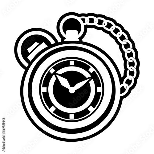 Pocket Watch Glyph Style Logos