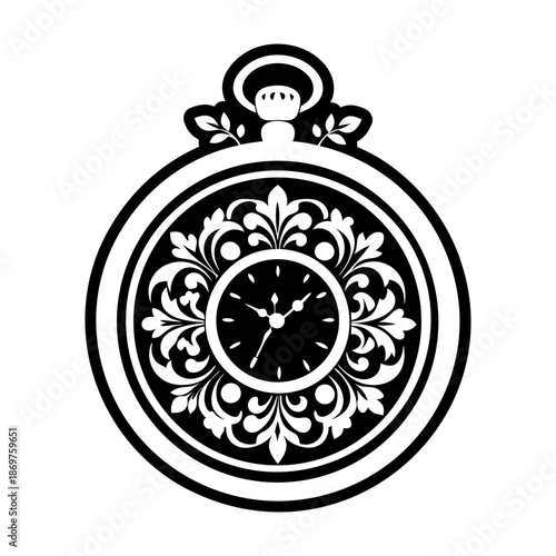 Pocket Watch Glyph Style Logos