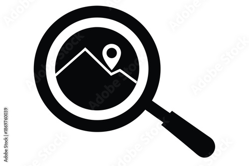 search icon silhouette vector