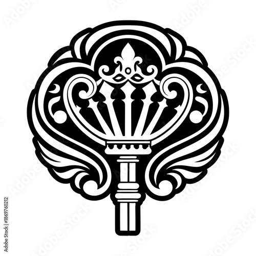 Glyph Style Royal Sceptre Logos