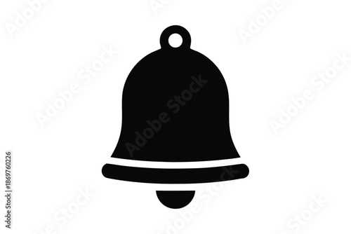 notification bell icon silhouette vector