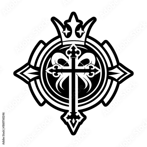 Glyph Style Royal Sceptre Logos