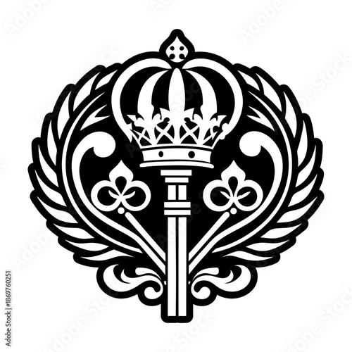 Glyph Style Royal Sceptre Icons