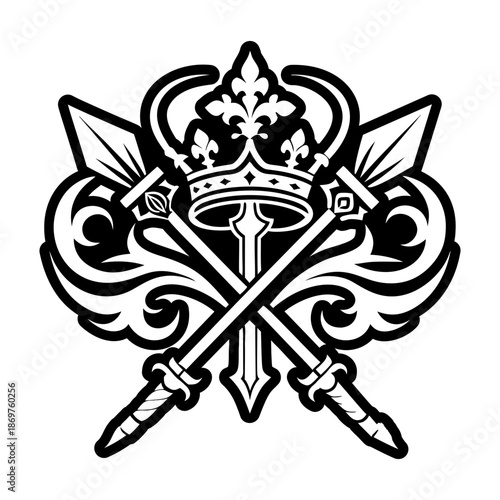 Glyph Style Royal Sceptre Icons