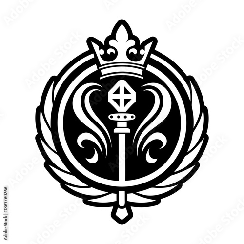 Glyph Style Royal Sceptre Icons
