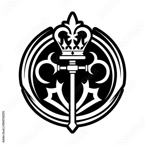 Glyph Style Royal Sceptre Icons