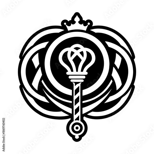 Glyph Style Royal Sceptre Symbols