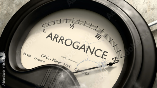 Photos Arrogance meter showing high levels of arrogance