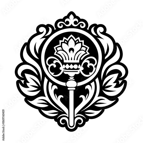 Glyph Style Royal Sceptre Symbols