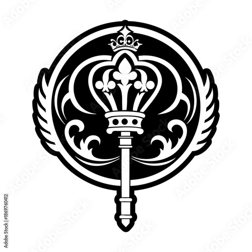 Glyph Style Royal Sceptre Symbols