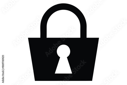 lock icon silhouette vector