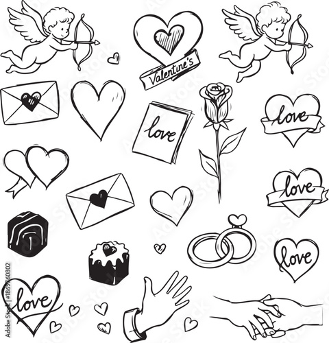 Collection of valentine's day icons