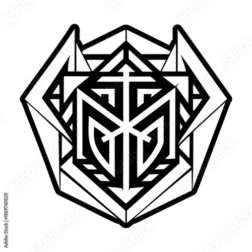  Glyph Style Shield Logos 
