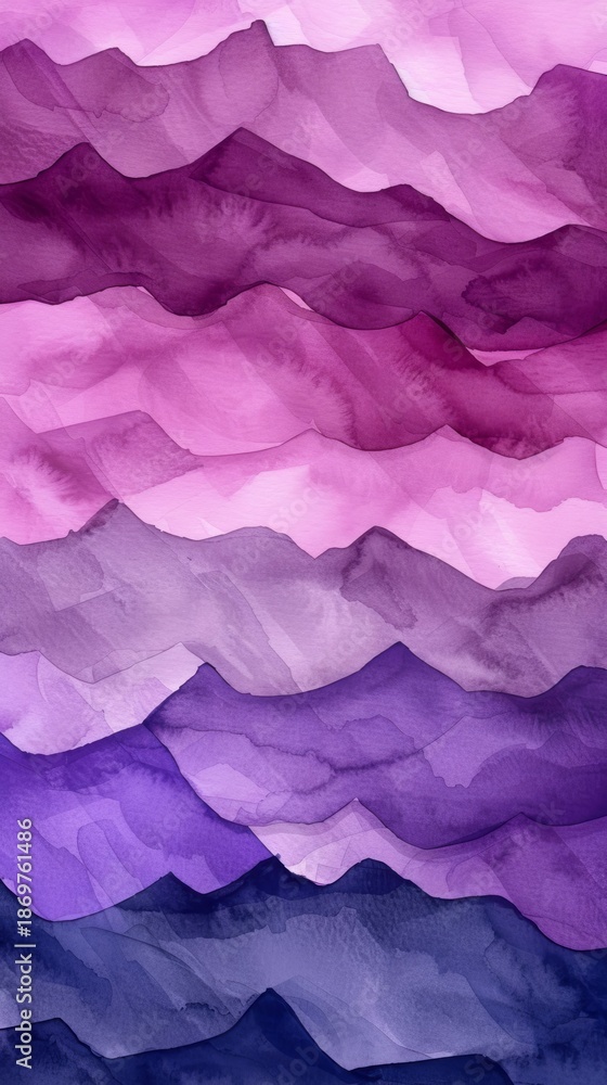 custom made wallpaper toronto digitalWhimsical purple-hued watercolor mountains evoke mystical journeys, synesthetic landscapes, and moods akin to Lunar New Year introspection