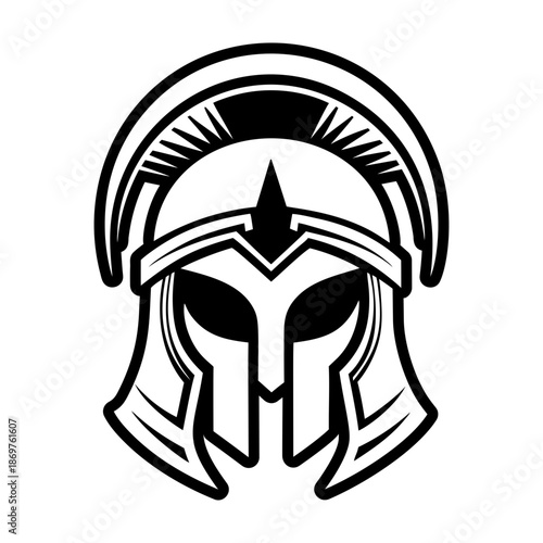 Glyph Style Spartan Helmet Symbols 
