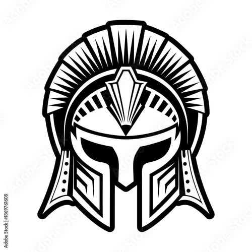 Glyph Style Spartan Helmet Symbols 
