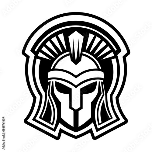 Glyph Style Spartan Helmet Symbols 
