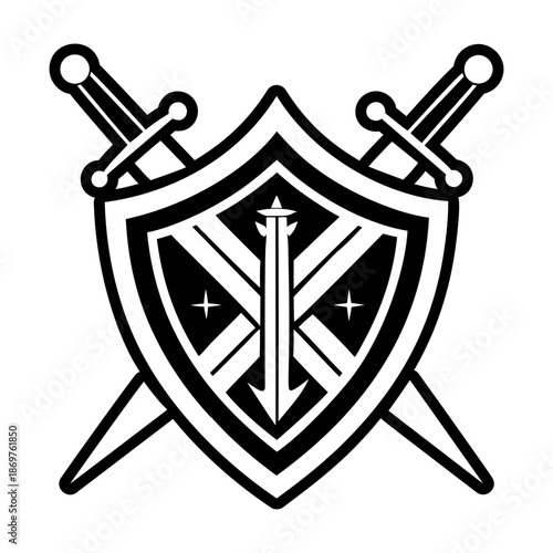 Glyph Style Antique Sword Logos