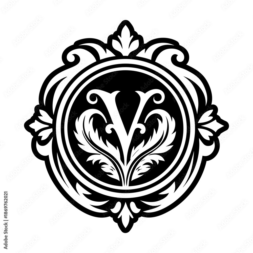 Fototapeta premium Glyph Style Victorian Icon