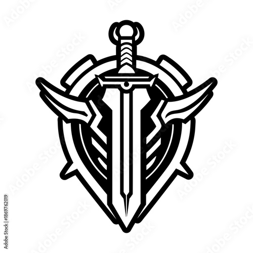 Glyph Style Ancient Sword Symbols 
