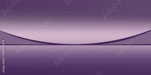 Abstract gradient podium background. Violet, purple and lilac empty 3d studio backdrop. Clean scene for product presentation mockup template. Vector illustration.