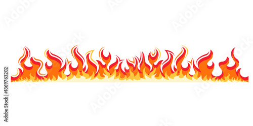 Vibrant flames burning with intense orange and yellow hues