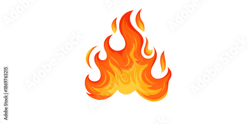 Vibrant orange and yellow flames burning brightly