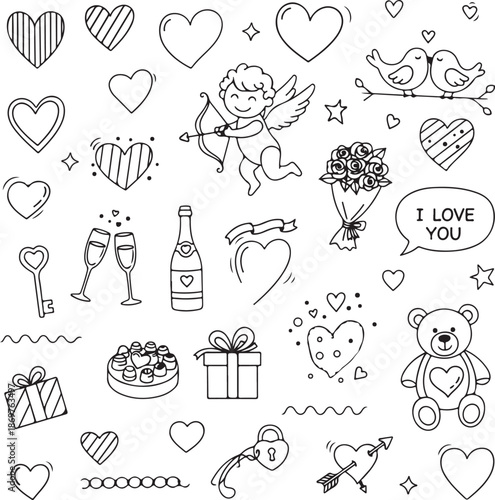 Collection of valentine's day icons