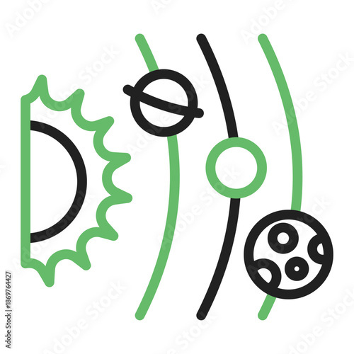 Celestial Symphony: A vibrant illustration of celestial bodies, including a radiant sun and orbiting planets, depicting the vastness and mystery of the cosmos.