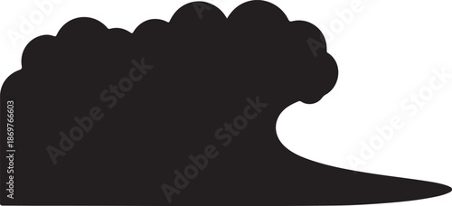 Vector illustration of a man and woman profile silhouette within cloud shapes featuring elegant hair and heart icons to symbolise beauty and love in a black art design