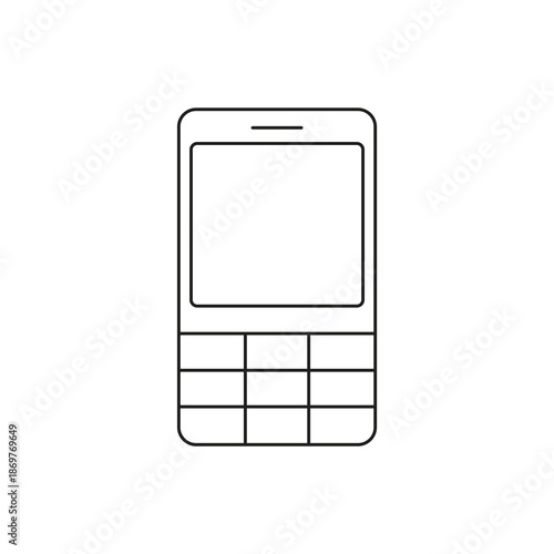 Classic Keypad Mobile Phone Retro Icon