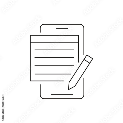 Smartphone Document Editor and Text Icon
