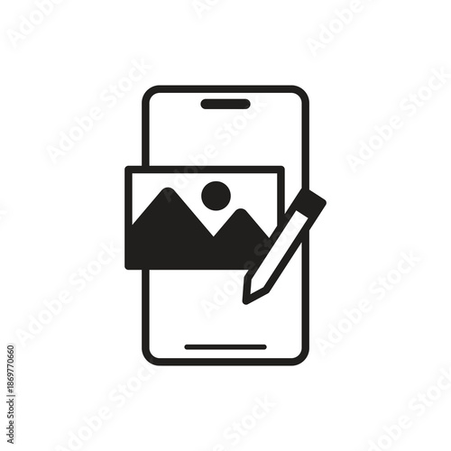 Smartphone Photo Gallery Solid Glyph Icon