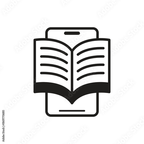 Smartphone Ebook Reader Solid Glyph Icon